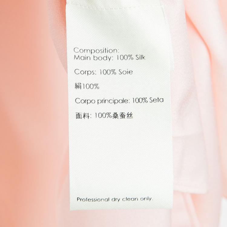 Pre Owned 3.1 Phillip Lim Blush Pink Silk High Low Sheer Top S