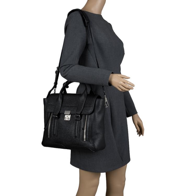 Pre Owned 3.1 Phillip Lim Black Leather Large Pashli Tote