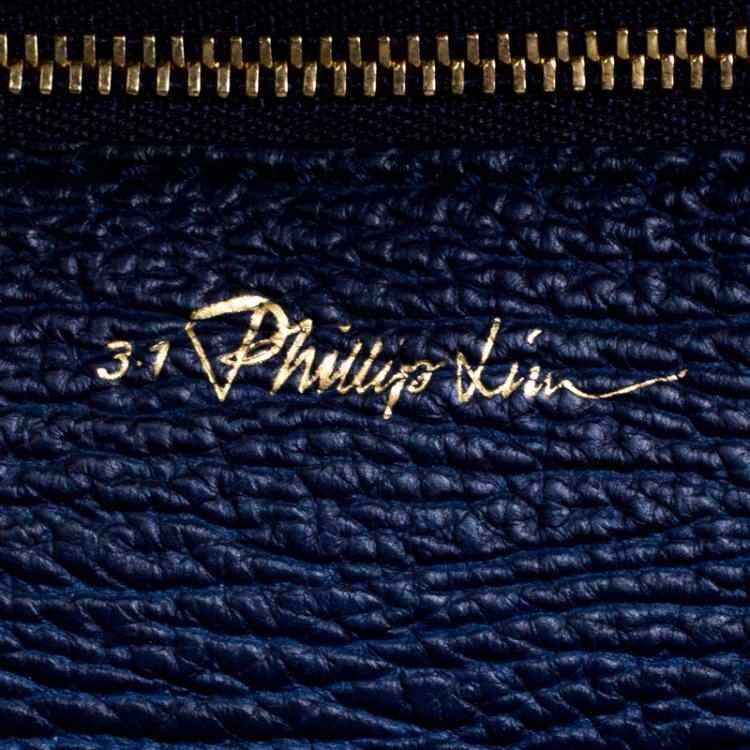 مملوكة مسبقًا 3.1 Phillip Lim Navy Blue Leather Medium Pashli Satchel