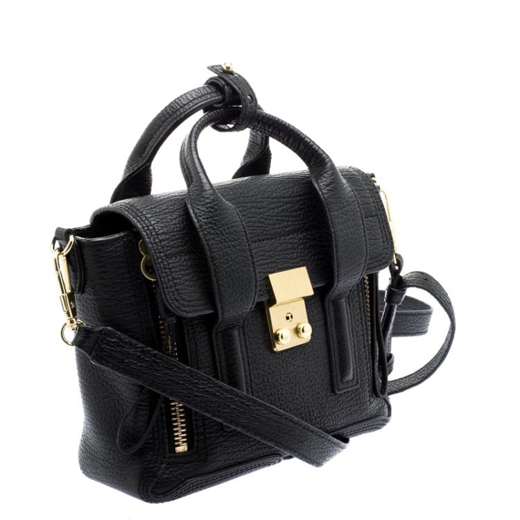 Pre Owned 3.1 Phillip Lim Black Leather Mini Pashli Satchel 