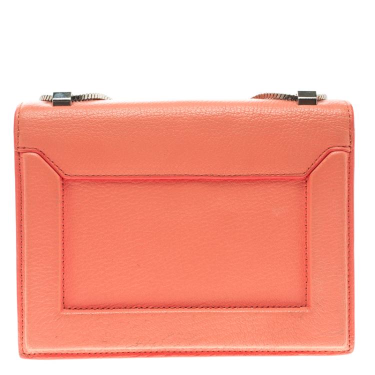 Pre Owned 3.1 Phillip Lim Peach Leather Soleil Mini Chain Shoulder Bag