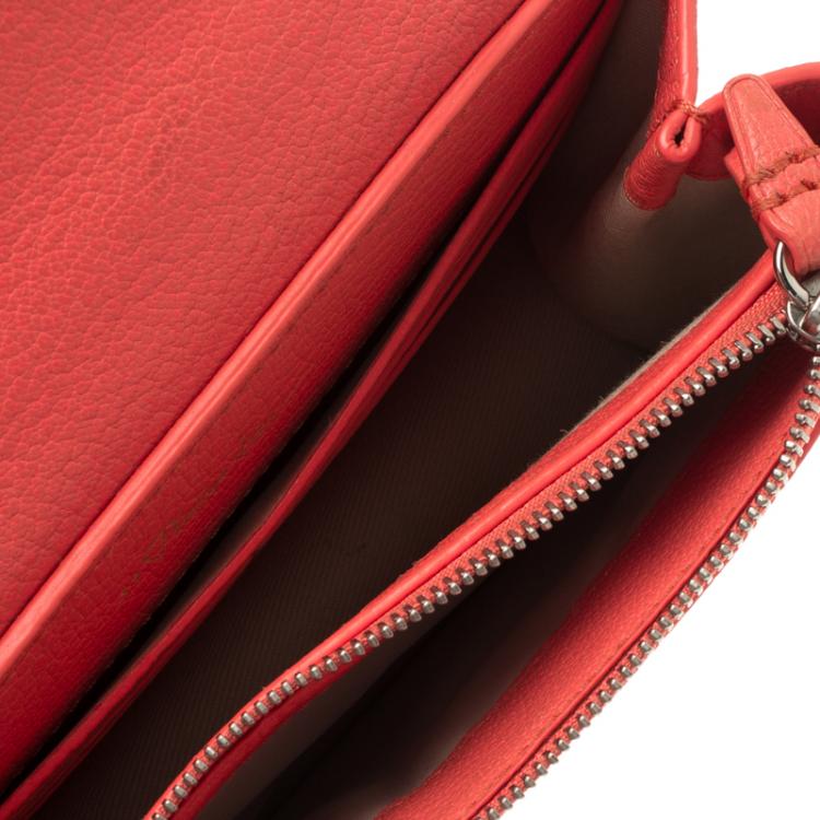 Pre Owned 3.1 Phillip Lim Peach Leather Soleil Mini Chain Shoulder Bag