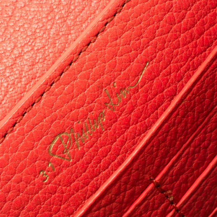 Pre Owned 3.1 Phillip Lim Peach Leather Soleil Mini Chain Shoulder Bag