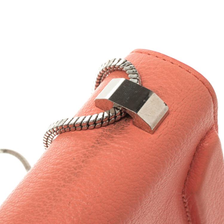 Pre Owned 3.1 Phillip Lim Peach Leather Soleil Mini Chain Shoulder Bag