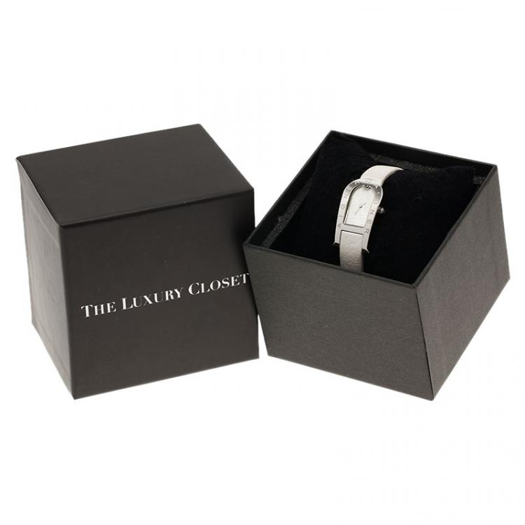Pre Owned Aigner White Stainless Steel Olbia Women's Wristwatch 22MM