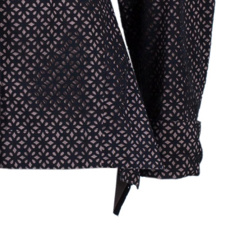 Pre Owned Azzedine Alaia Black Peplum Shirt M