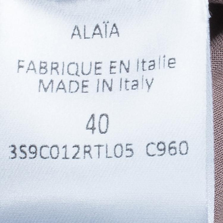 Pre Owned Azzedine Alaia Black Peplum Shirt M