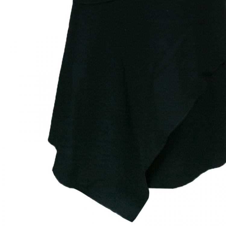 Pre Owned Azzedine Alaia Black Assymmetric Maxi Skirt M