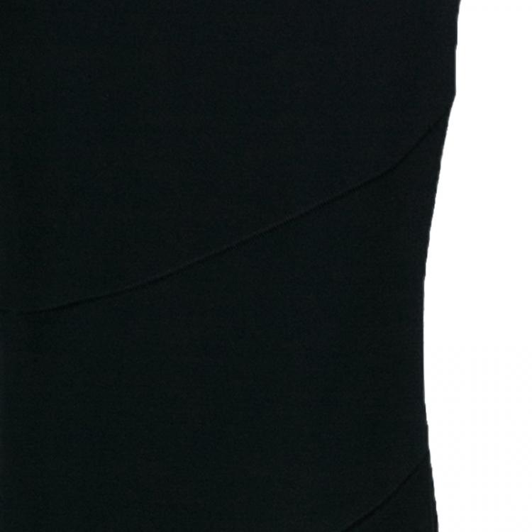 Pre Owned Azzedine Alaia Black Assymmetric Maxi Skirt M