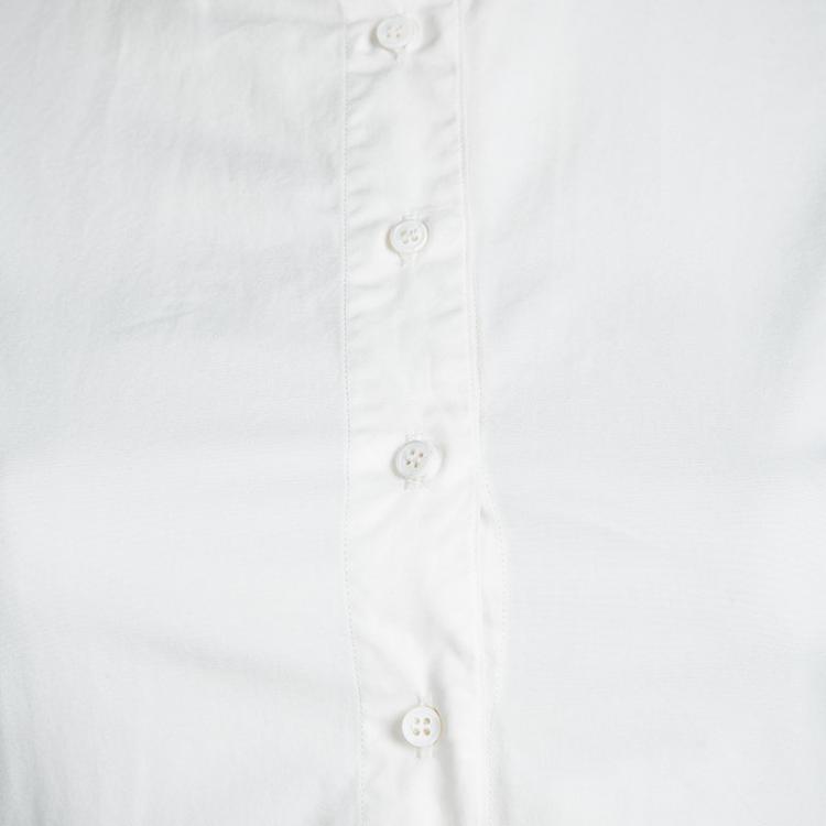 Pre Owned Alaia White Cotton Belted Shirt Dress S