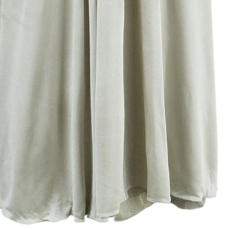 مملوكة مسبقًا Alberta Ferretti Beige Embellished Maxi Dress M