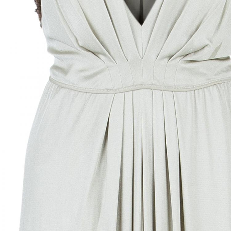مملوكة مسبقًا Alberta Ferretti Beige Embellished Maxi Dress M