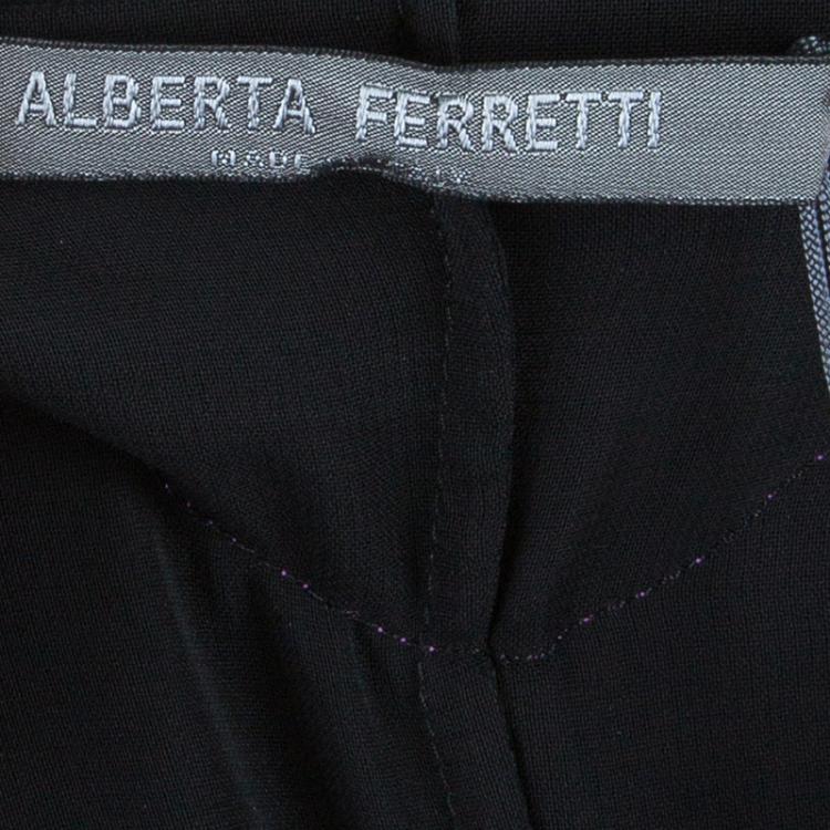 مملوكة مسبقًا Alberta Ferretti Purple Embellished Chiffon Maxi Dress M