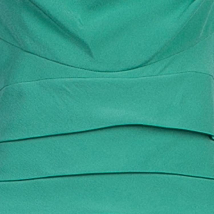 Pre Owned Alberta Ferretti Sage Green Silk Gown L
