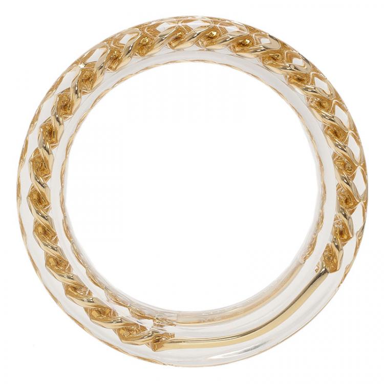 Pre Owned Alexander McQueen Plexi Chain Bangle Bracelet 