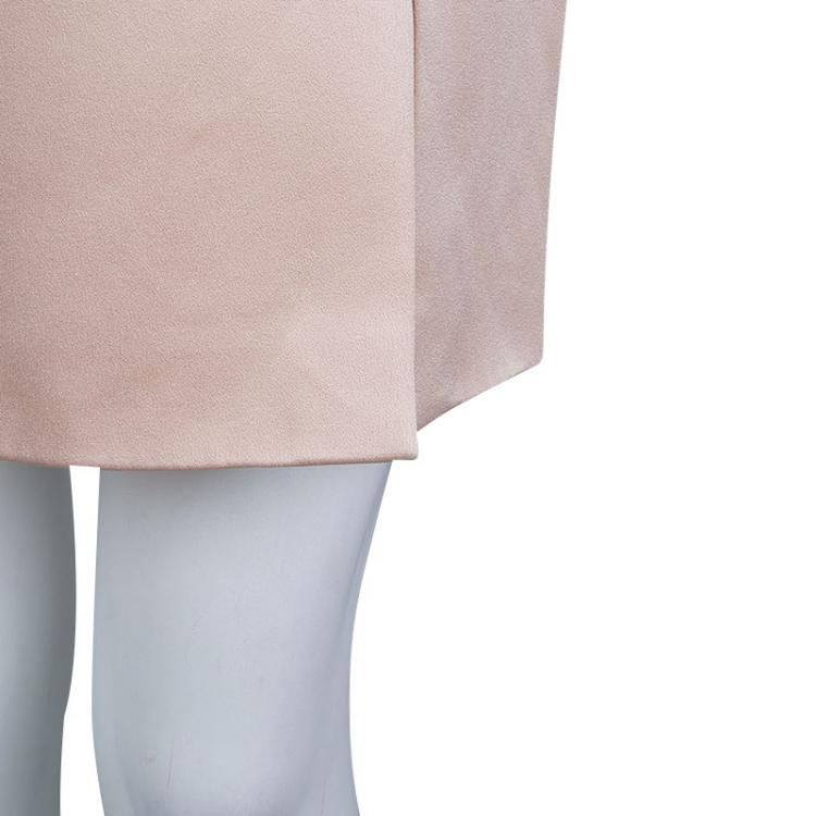 Pre Owned Alexander McQueen Pale Pink Washed Satin Zip Detail Sleeveless Dress S