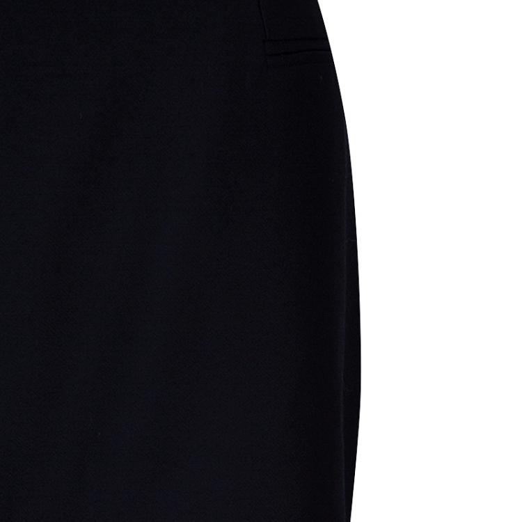 Pre Owned Alexander McQueen Black Wool and Silk Skirt L