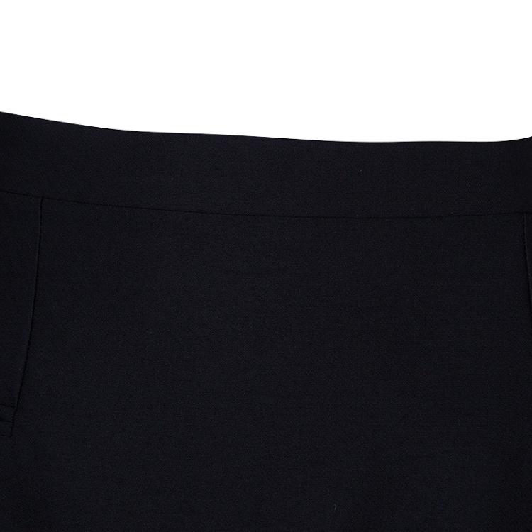 Pre Owned Alexander McQueen Black Wool and Silk Skirt L