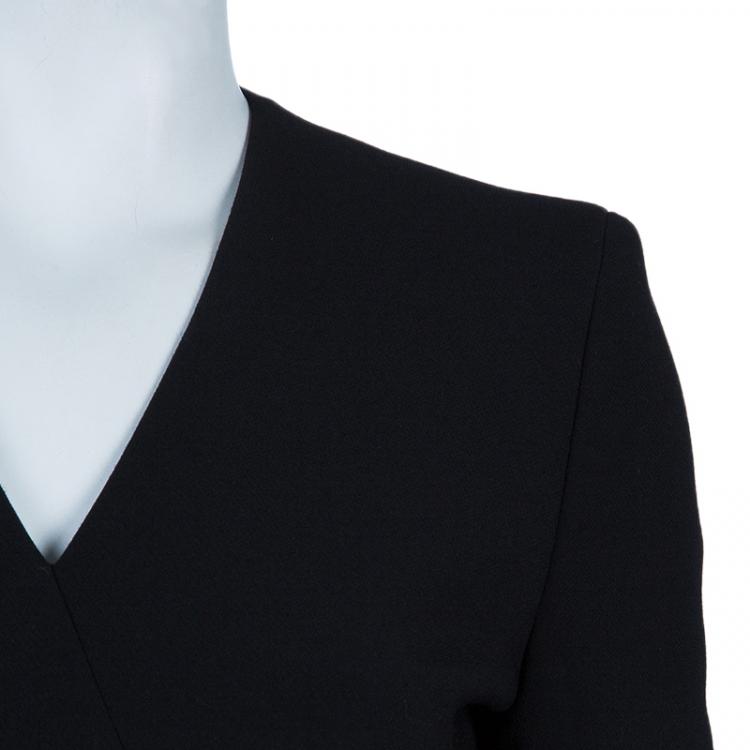 Pre Owned Alexander McQueen Wool Crepe Dress S