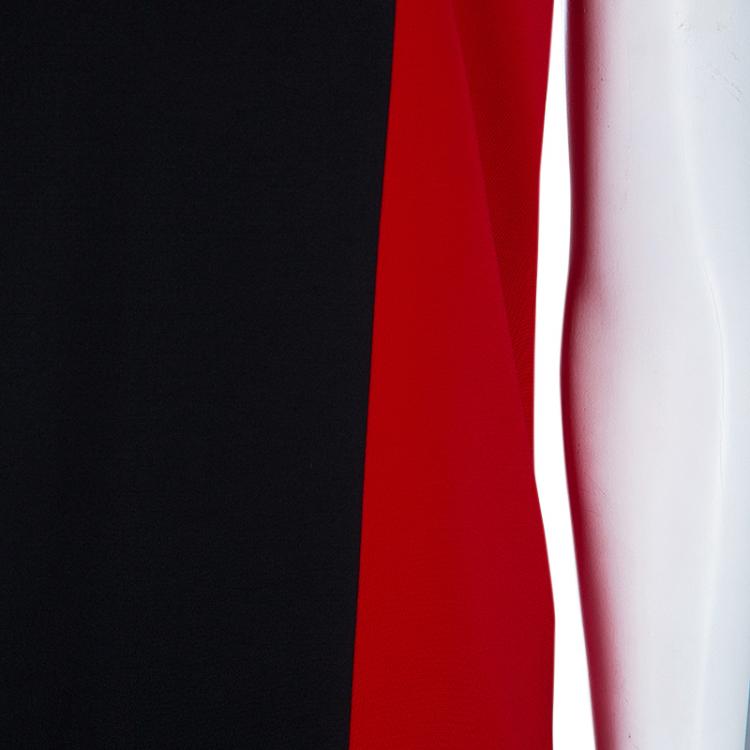 Pre Owned Alexander McQueen Red and Black Shift Dress S