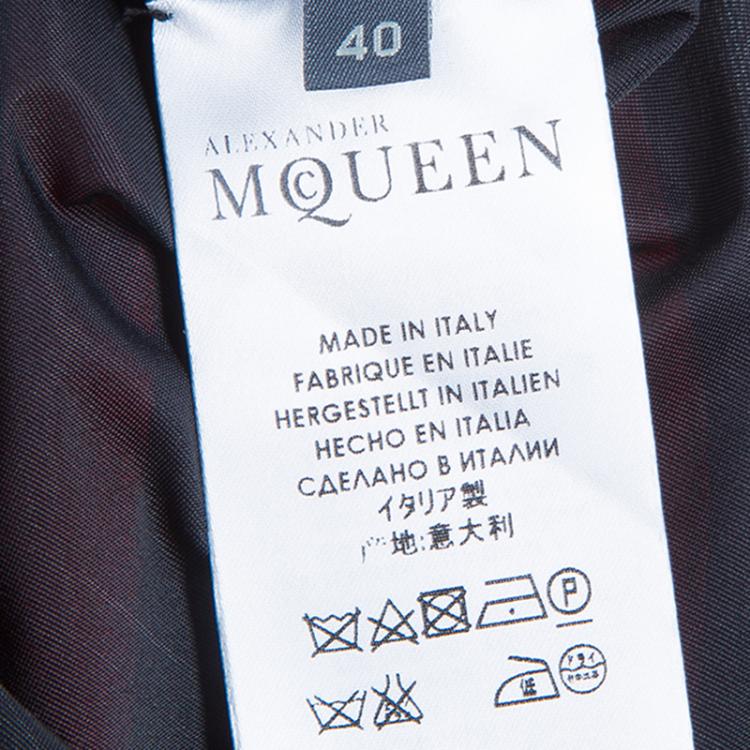 Pre Owned Alexander McQueen Red and Black Shift Dress S