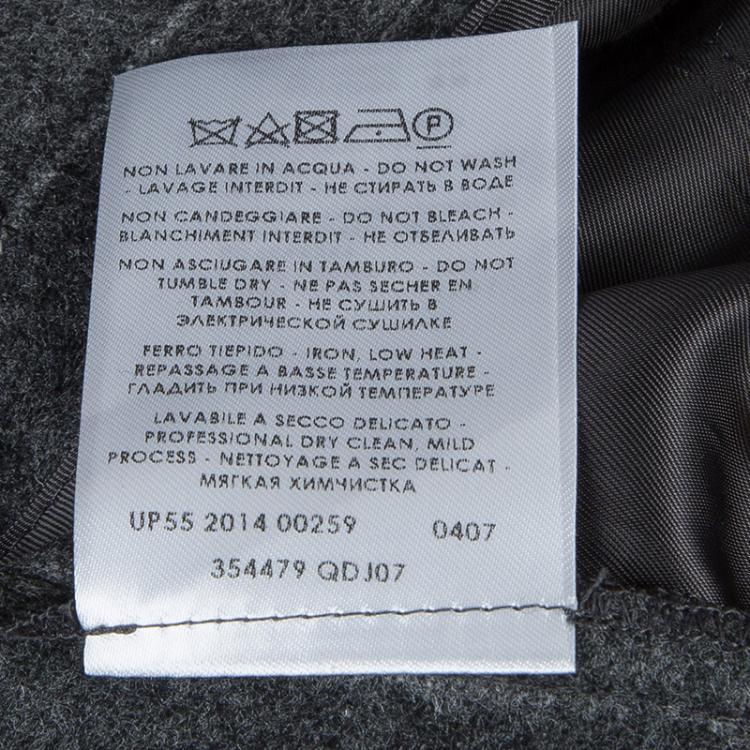 Pre Owned Alexander McQueen Grey Chalk Striped Wool Trousers M 