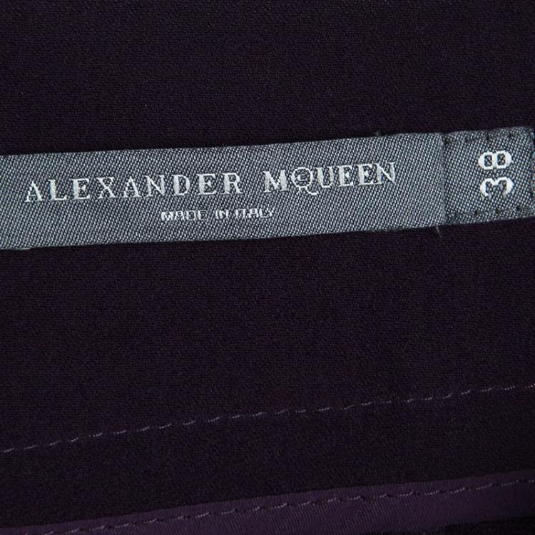 Pre Owned Alexander McQueen Purple Tailored Trousers S