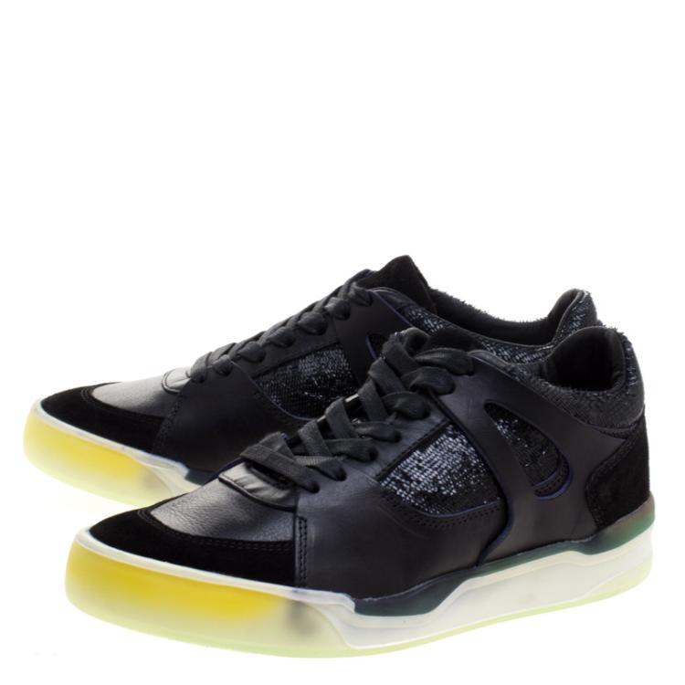 Pre Owned Alexander McQueen for Puma Black Leather Move Femme Lace Up Sneakers Size 37