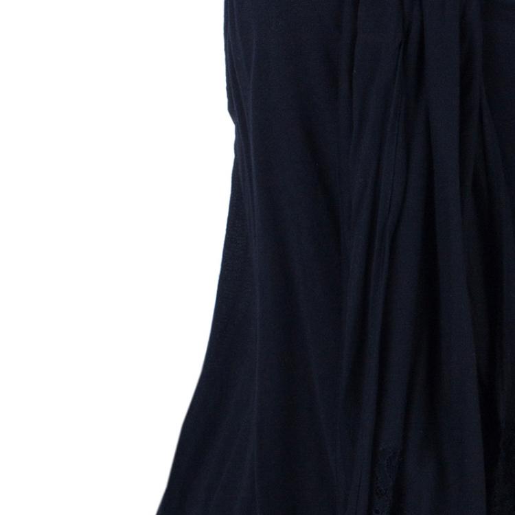 Pre Owned Alexander McQueen Black Scarf Top M