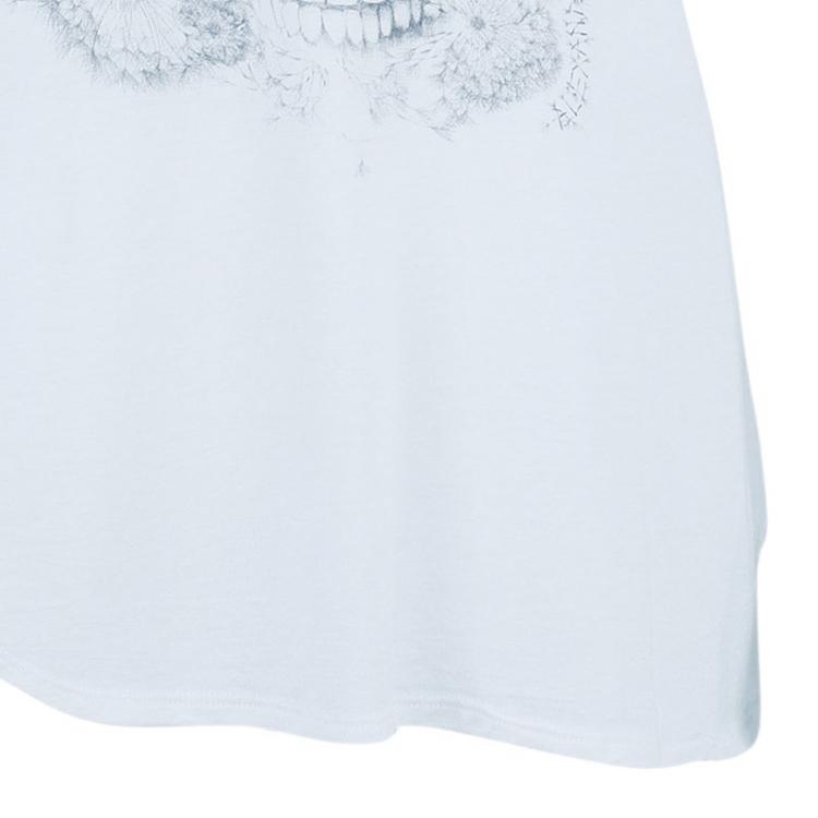 Pre Owned Alexander McQueen White Sleeveless Skull Top L