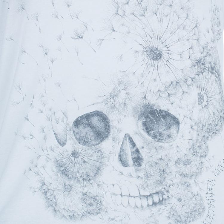 Pre Owned Alexander McQueen White Sleeveless Skull Top L