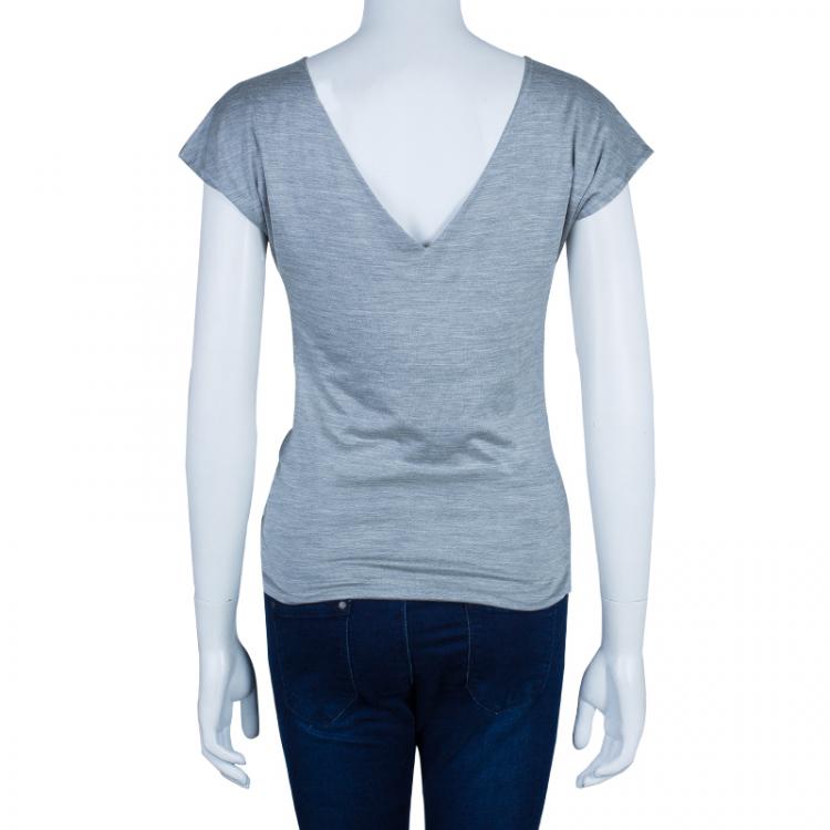 Pre Owned Alexander McQueen Grey Top M