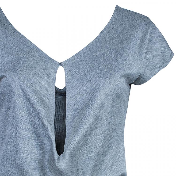Pre Owned Alexander McQueen Grey Top M