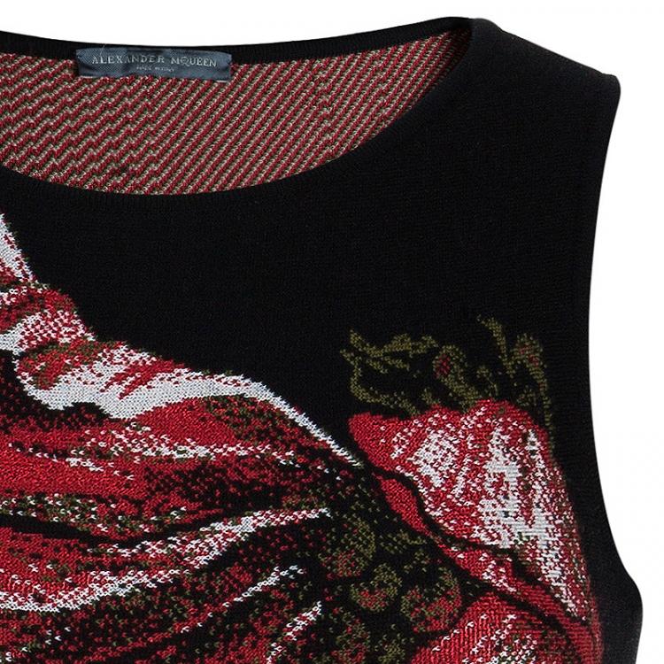 Pre Owned Alexander McQueen Floral Fit & Flare Dress XS