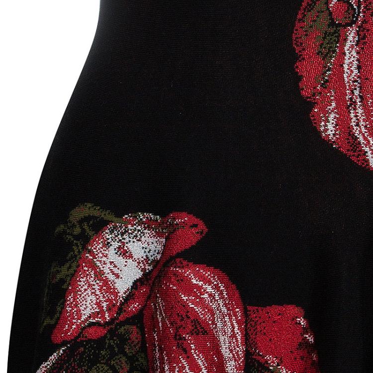 Pre Owned Alexander McQueen Floral Fit & Flare Dress XS