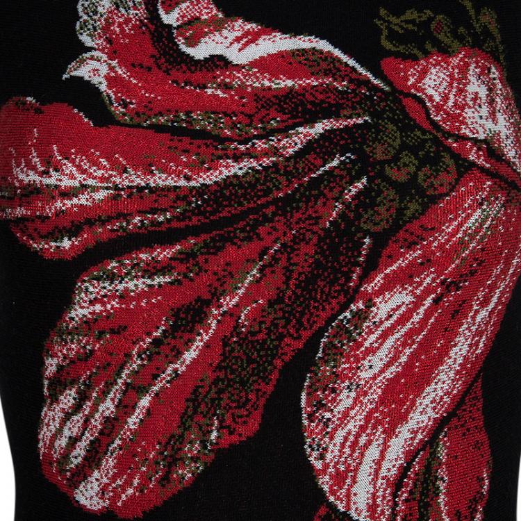 Pre Owned Alexander McQueen Floral Fit & Flare Dress XS