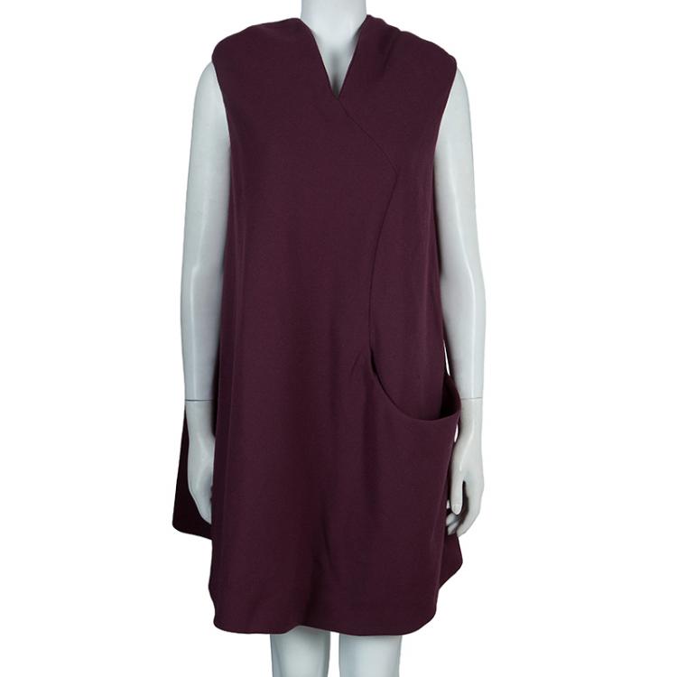 Pre Owned Alexander McQueen Burgundy A-Line Dress S