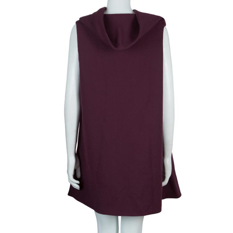 Pre Owned Alexander McQueen Burgundy A-Line Dress S