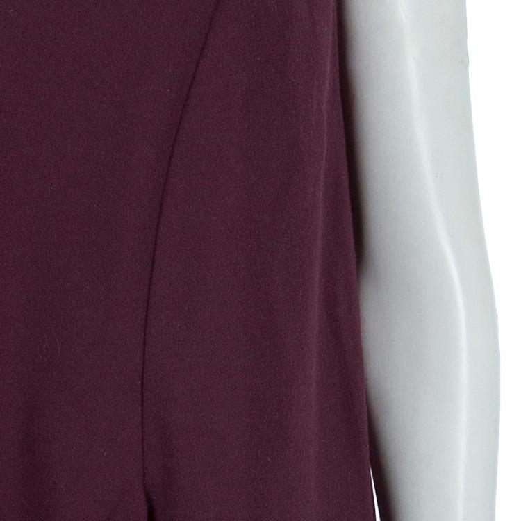 Pre Owned Alexander McQueen Burgundy A-Line Dress S