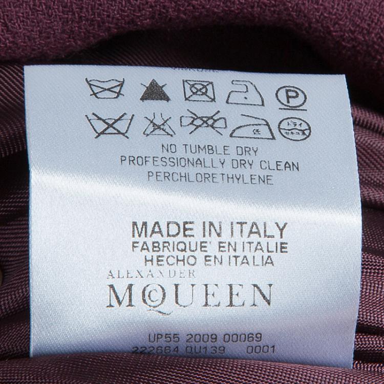 Pre Owned Alexander McQueen Burgundy A-Line Dress S