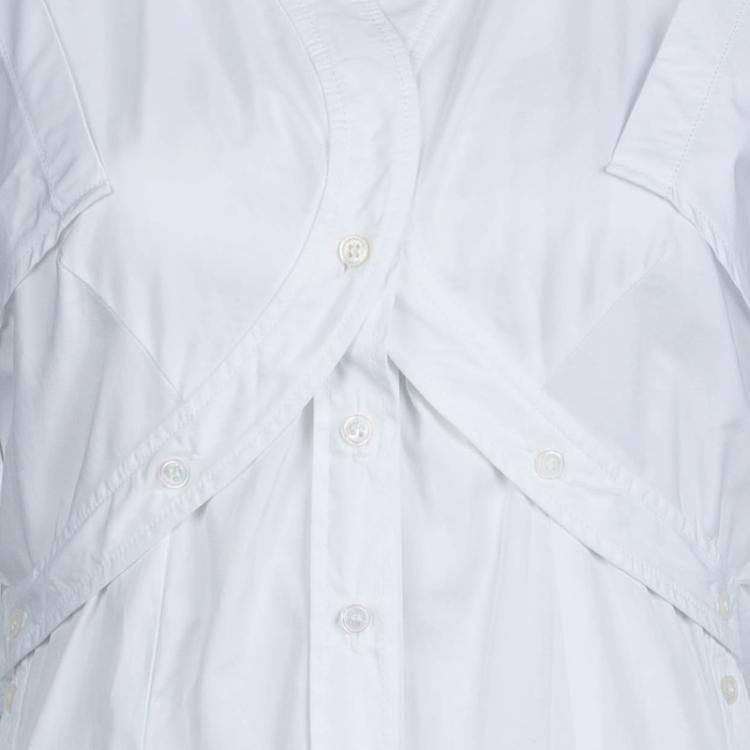 Pre Owned Alexander Mcqueen White Short Sleeve Cotton Shirt S