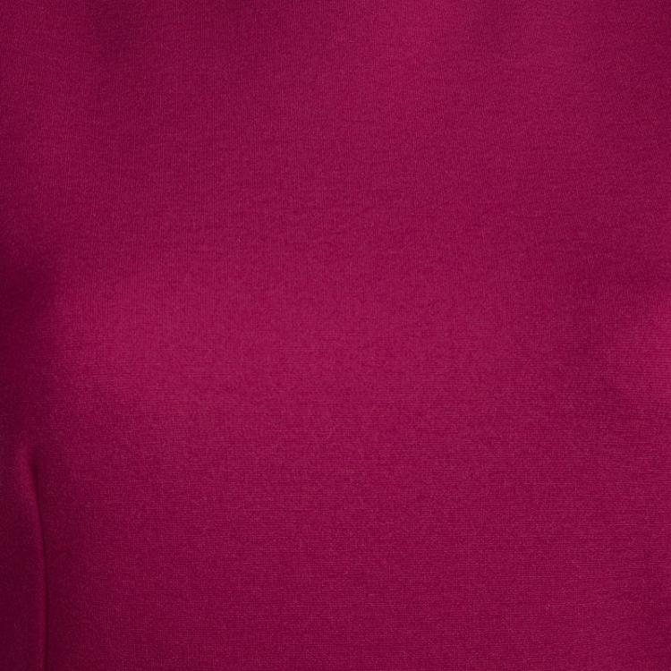 Pre Owned Alexander McQueen Red Dropped Waist Box Pleated Sleeveless Dress M 