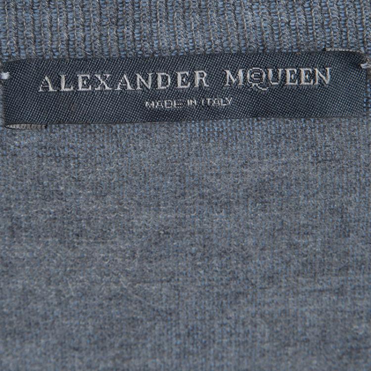 Pre Owned Alexander McQueen Grey Cashmere Bolero and Top Set S/M