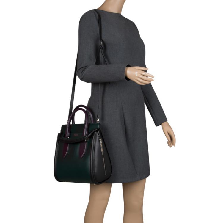 Pre Owned Alexander McQueen Tricolor Leather Small Heroine Satchel