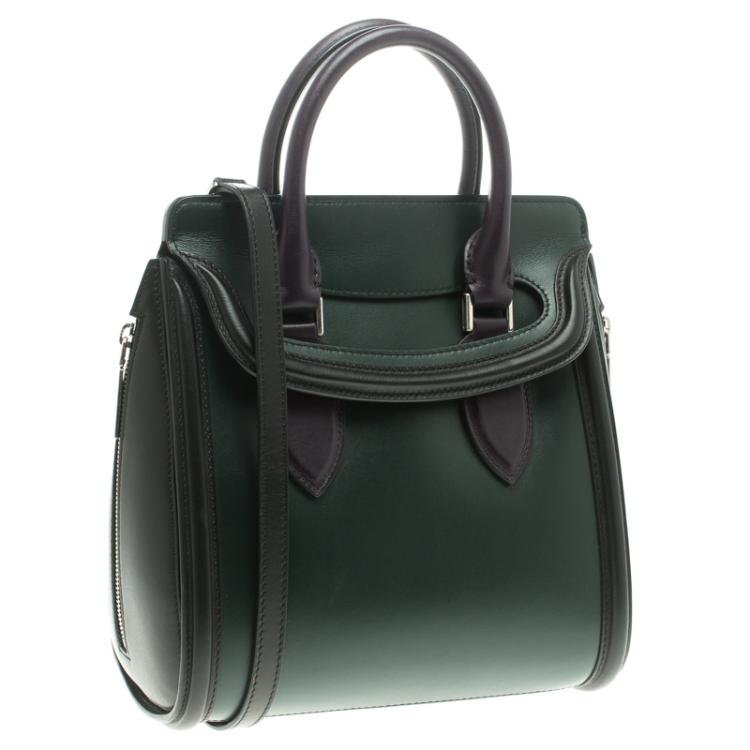 Pre Owned Alexander McQueen Tricolor Leather Small Heroine Satchel