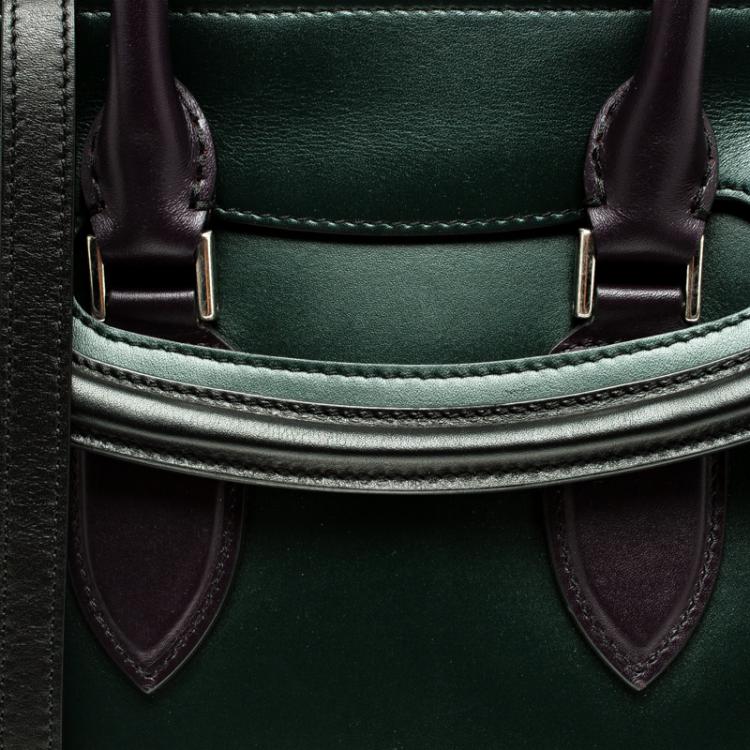 Pre Owned Alexander McQueen Tricolor Leather Small Heroine Satchel