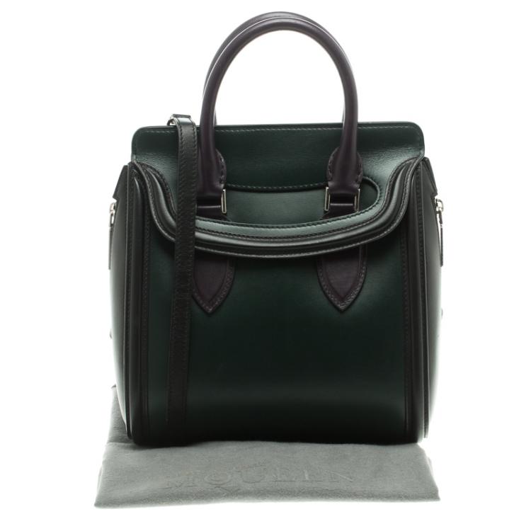 Pre Owned Alexander McQueen Tricolor Leather Small Heroine Satchel