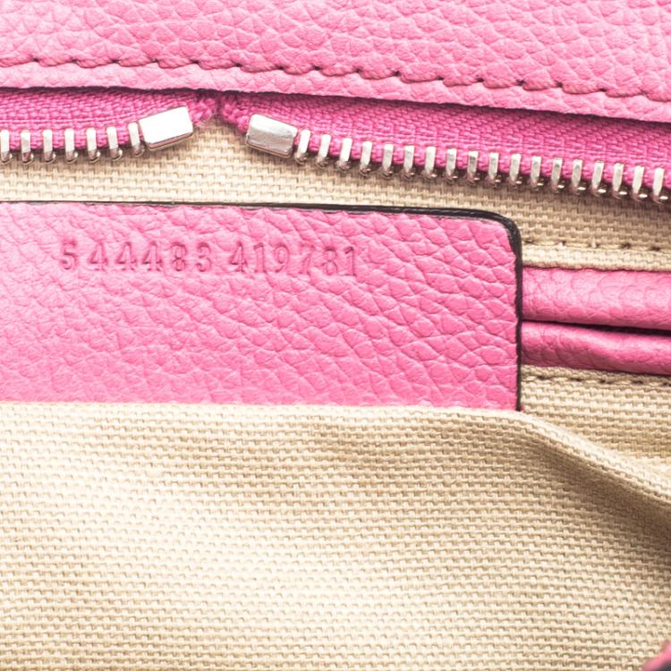 Pre Owned Alexander McQueen Pink Leather Mini Padlock Tote
