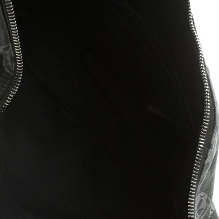 مملوكة مسبقًا Alexander Mcqueen Black Skull Print Nylon De Manta Clutch