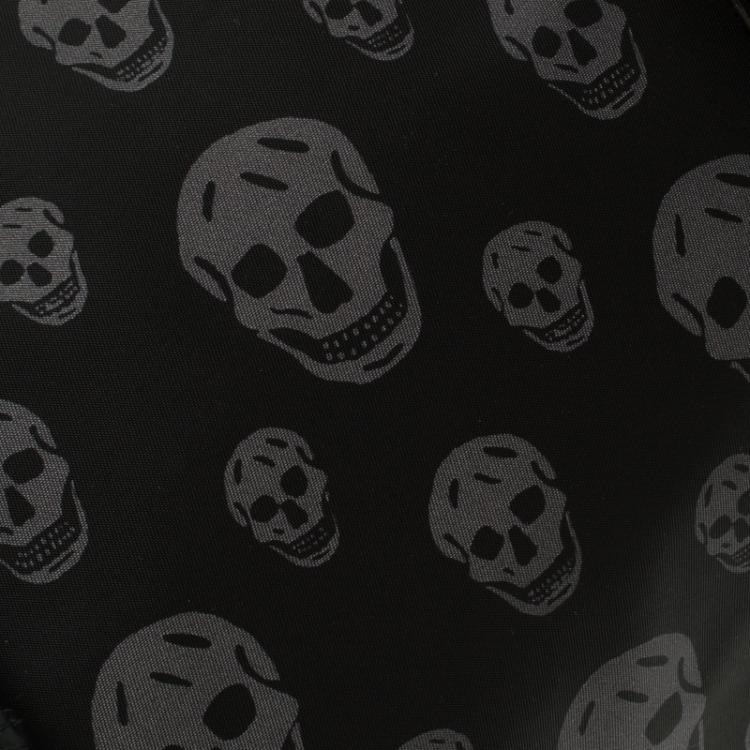 مملوكة مسبقًا Alexander Mcqueen Black Skull Print Nylon De Manta Clutch